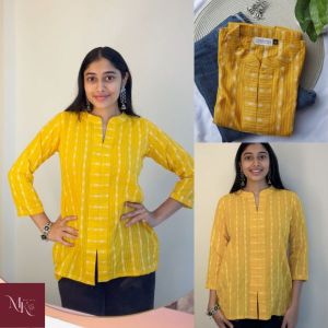Ladies Yellow Kantha Work Top