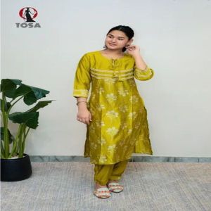 Ladies Viscose Rayon Printed Kurti And Pant Set