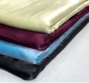 Multicolour Plain Viscose Glass Organza Fabric