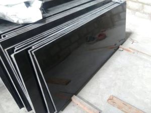 16mm R Black High Glossy Granite Slabs