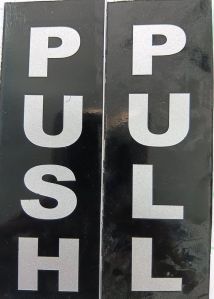 Push Pull Gate Stickers
