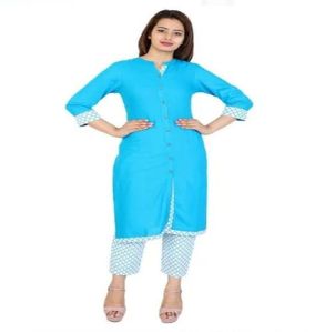 Ladies Cotton Plain Kurtis