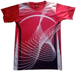 Mens Lycra Printed Sports T-Shirts