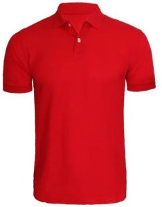 Mens Polyester Half Sleeve Plain Polo T-Shirts