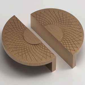 RB-MPH-002 Brass Moon Pull Handle