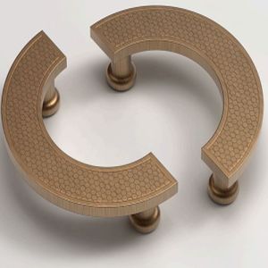 RB-MPH-004 Brass Moon Pull Handle
