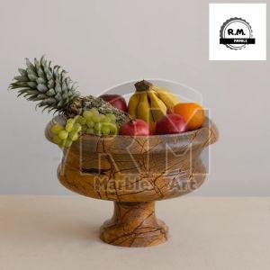 14 Inch Bidasar Marble Fruit Bowl Stand