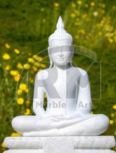 Handmade Marble Meditating Buddha Statue