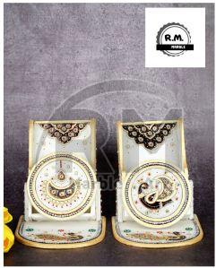 Multicolor Indoor Marble Mobile Stand