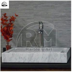 Rectangular Stone Marble Counter Top Wash Basin