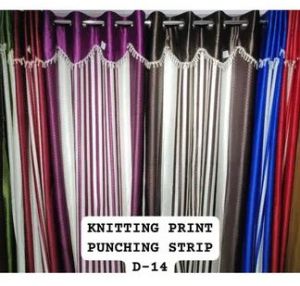 Knitting Print Punching Readymade Curtains