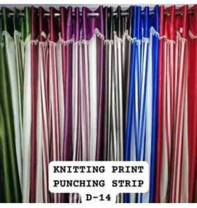 Knitting Print Punching Readymade Curtains