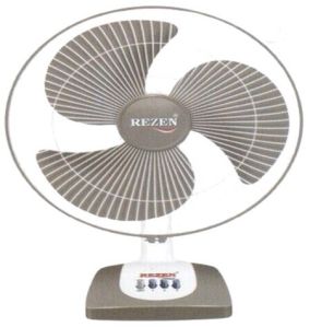 Rezen Grey & White Table Fan