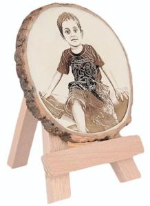 6 Inch Engraved Child Wooden Round Photo Frame