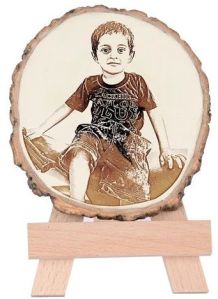 6 Inch Engraved Child Wooden Round Photo Frame