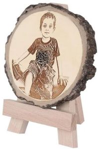 6 Inch Engraved Child Wooden Round Photo Frame