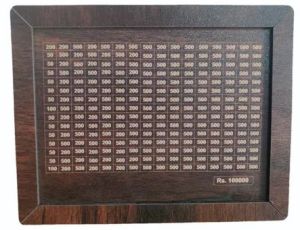 Wooden Walnut Rectangular Coin Box