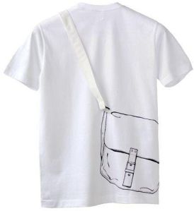 Mens White Printed Round Neck T-Shirt
