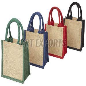 Multicolor Plain Jute Bag