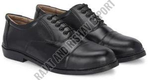 Mens Black Leather Police Shoes