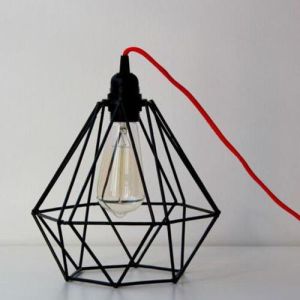 Geometric Metal Wire Lamp Cage