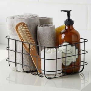 Black Metal Multipurpose Storage Basket