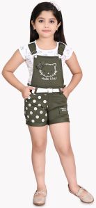 Girls Trendy Pure Cotton Dungaree