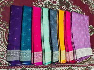 Traditional Marshu Silk Saree with Zari Border