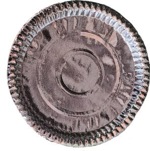 12Inch Round Silver Paper Plate