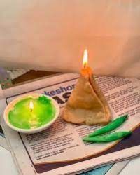Handmade Samosa Shape Candle
