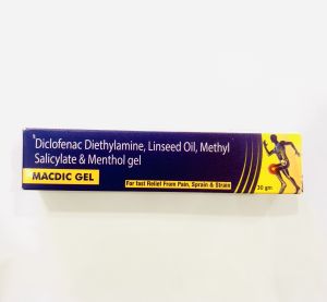 Macdic Diclofenac Diethylamine Linseed Oil Methyl Salicylate Menthol Gel