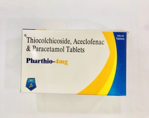 Pharthio 4mg Thiocolchicoside Aceclofenac Paracetamol Tablets