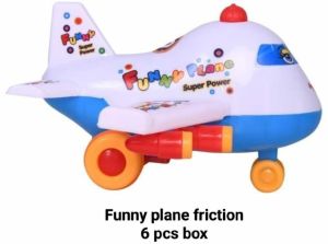 White and Blue Funny Plane Toy