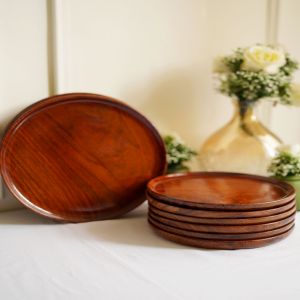 Sheesham Wood Round Plate