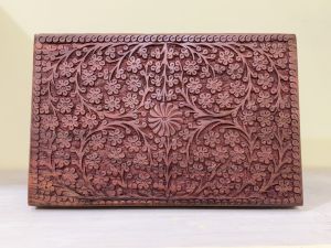 Wooden Hand Curved Rectangular Box