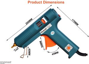 Themisto TH-GG150 Military Green Hot Glue Gun with 5 Strong Yellow Sticks