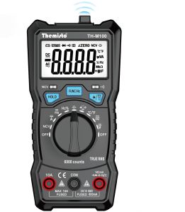 Black 6000 Counts Themisto TH-M100 Auto Range Digital Multimeter