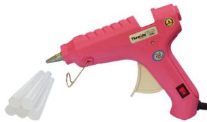Themisto 40W Anti-Drip Pink Glue Gun with 5 Glue Sticks