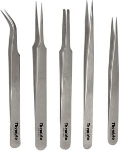 Themisto 5 in 1 Stainless Steel Tweezer Set