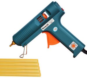Themisto TH-GG150 Military Green Hot Glue Gun with 5 Strong Yellow Sticks