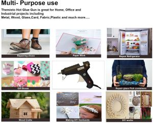 Themisto 40W Anti-Drip Glue Gun With 5 Glue Sticks