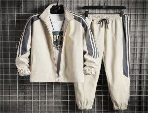Mens Korean Style Trendy Jacket & Trouser Set