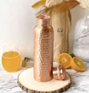 Leak Proof Pure Copper Hammered Water Bottle