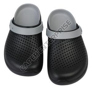 Black and Grey Unisex Clogs