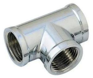 1 Inch CP Brass Tee