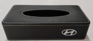 Honda Black PU Leather Tissue Box