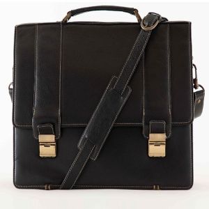 Black Leather Portfolio Bag