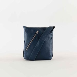 Ladies Blue Leather Sling Bag