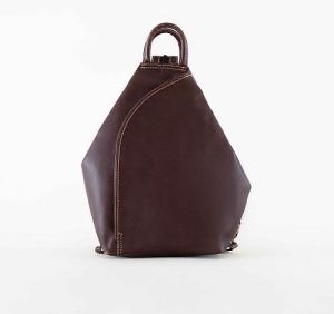 Ladies Brown Leather Backpack Bag