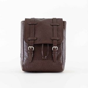 Ladies Dark Brown Leather Backpack Bag